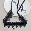 Polyester Flower Lace Wrap Knot Choker Necklaces for Women FS-WGE4196-03-1