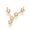 Brass Micro Pave Cubic Zirconia Pendants KK-N261-120D-G-1