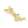 Brass Micro Pave Clear Cubic Zirconia Links KK-D357-03E-G-2