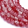 Baking Paint Crackle Glass Bead Strands CCG-S001-8mm-15-3