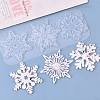 Christmas DIY Snowflake Silicone Pendant Molds DIY-P006-31-1