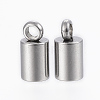 Tarnish Resistant 201 Stainless Steel Cord Ends LS-X-STAS-H410-20P-I-1