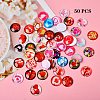 70Pcs Flatback Glass Cabochons for DIY Projects GGLA-SZ0001-33A-2