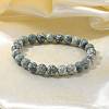 Natural Green Spot Jasper Bead Stretch Bracelets BJEW-K212-B-017-6