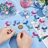 Ocean Theme Alloy Enamel with Plastic Imitation Pearl Wine Glass Charms AJEW-AB00095-3