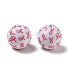 Printed Opaque Acrylic Beads AC-CBA6329-02A-02-1