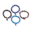 Fashion Gemstone Stretch Bracelets Sets BJEW-MSMC002-35-1