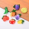 10 Pieces Fruit & Vegetable Theme Resin Cabochons CRES-X0010-02-2