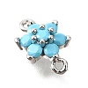 Brass Micro Pave Sky Blue Cubic Zirconia Links KK-D356-02B-P-2