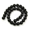 Synthetic Black Stone Beads Strands G508-3-2