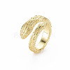 Snake Shape Rack Plating Alloy Cuff Rings RJEW-Q163-031A-RS-3