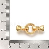 Brass Micro Pave Clear Cubic Zirconia Fold Over Clasps KK-H480-29G-3