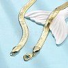 Brass Flat Snake Chain Necklaces for Women NJEW-U035-03G-2