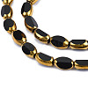 Electroplate Glass Beads Strands EGLA-N008-015A-3