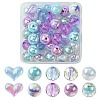 40Pcs 10 Styles Opaque Acrylic Beads MACR-FS0001-65-4