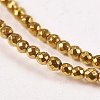 Electroplate Non-magnetic Synthetic Hematite Beads Strands G-J169B-2mm-04-3