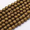 Electroplate Natural Druzy Agate Beads Strands G-G708-8mm-12-1
