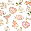 16Pcs 8 Styles Valentine's Day Alloy Enamel Pendants ENAM-FS0001-64-3
