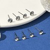 Non-Tarnish 304 Stainless Steel Post Stud Earring Findings X-STAS-R063-50-5