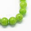 Natural Dyed Yellow Jade Gemstone Bead Strands X-G-R271-8mm-Y12-2
