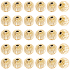 100Pcs  Brass Grooved Beads KK-BBC0028-39-7