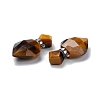 Natural Tiger Eye Perfume Bottle Pendants G-D058-11P-05-2