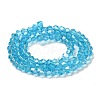Transparent Electroplate Glass Beads Strands EGLA-A039-T3mm-B19-2
