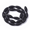 Natural Black Stone Beads Strands G-S364-022A-2