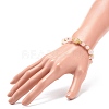 Natural Rose Quartz Beaded Stretch Bracelet BJEW-JB08666-3