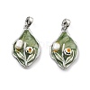 Brass Enamel Pendants KK-B129-25P-01-1