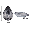 Pointed Back Glass Rhinestone Cabochons RGLA-OC0001-10-3