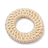 Handmade Reed Cane/Rattan Woven Linking Rings WOVE-Q075-23-2