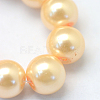 Baking Paint Pearlized Glass Pearl Round Bead Strands HY-Q003-10mm-61-3
