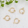 Brass Clip-on Hoop Earring Findings X-KK-P102-01G-4