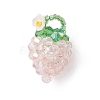 Glass Seed Beaded Pendants PALLOY-MZ01238-2