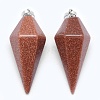 Natural & Synthetic Mixed Stone Pointed Pendants KK-E757-F-P-2