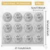 34 Sheets Silver Foil Embossed PET Picture Sticker DIY-WH0528-016-2