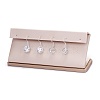 Wooden Covered with PU Leather Earring Stands EDIS-F004-01B-1