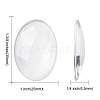 Transparent Oval Glass Cabochons GGLA-R022-35x25-2