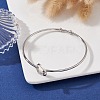 Stainless Steel Hollow Out Heart Bangle BJEW-YW0001-08P-5