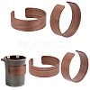   4Pcs 2 Style Walnut Wood Cup Sleeve AJEW-PH0003-87-1