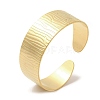 Ion Plating(IP) 304 Stainless Steel Textured Cuff Bangles for Women BJEW-L682-016G-3