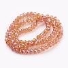 Electroplate Glass Beads Strands X-GLAA-K027-FR-A01-2