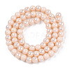 Electroplate Opaque Glass Beads Strands GLAA-T032-P6mm-AB09-3