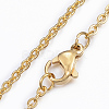 304 Stainless Steel Cable Chain Necklaces NJEW-H445-04G-2