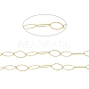 Ion Plating(IP) 304 Stainless Steel Textured Horse Eye Link Chains CHS-I020-01A-G-2