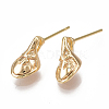 Brass Stud Earring Findings KK-S350-060G-1
