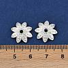 8-Petal Tibetan Style Alloy Flower Bead Caps TIBEB-2347-S-LF-2