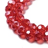 Electroplate Transparent Glass Beads Strands EGLA-A035-T8mm-A01-3