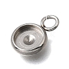 304 Stainless Steel Pendant Cabochon Settings STAS-F365-02B-P-2